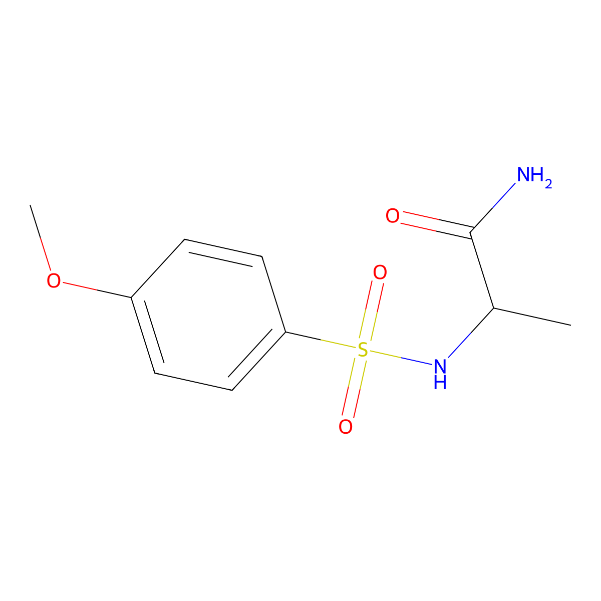 2-(4-Methoxybenzenesulfonamido)propanamide molecular structure, CAS 1214050-05-1
