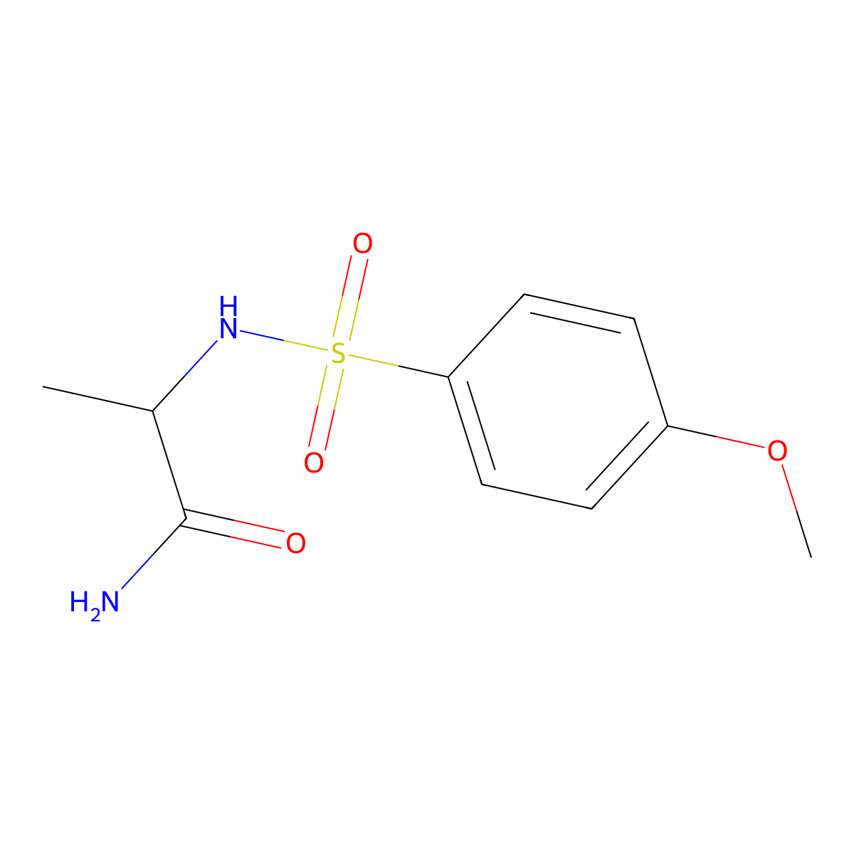 2-(4-Methoxybenzenesulfonamido)propanamide molecular structure, CAS 1214050-05-1
