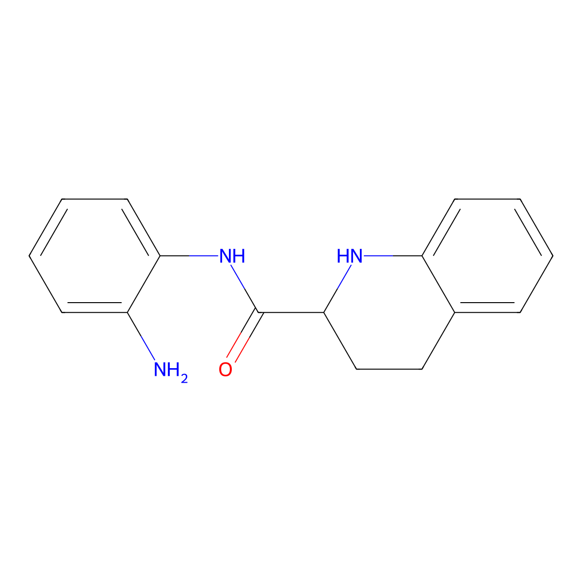 N-(2-aminophenyl)-1,2,3,4-tetrahydroquinoline-2-carboxamide molecular structure, CAS 1214051-96-3