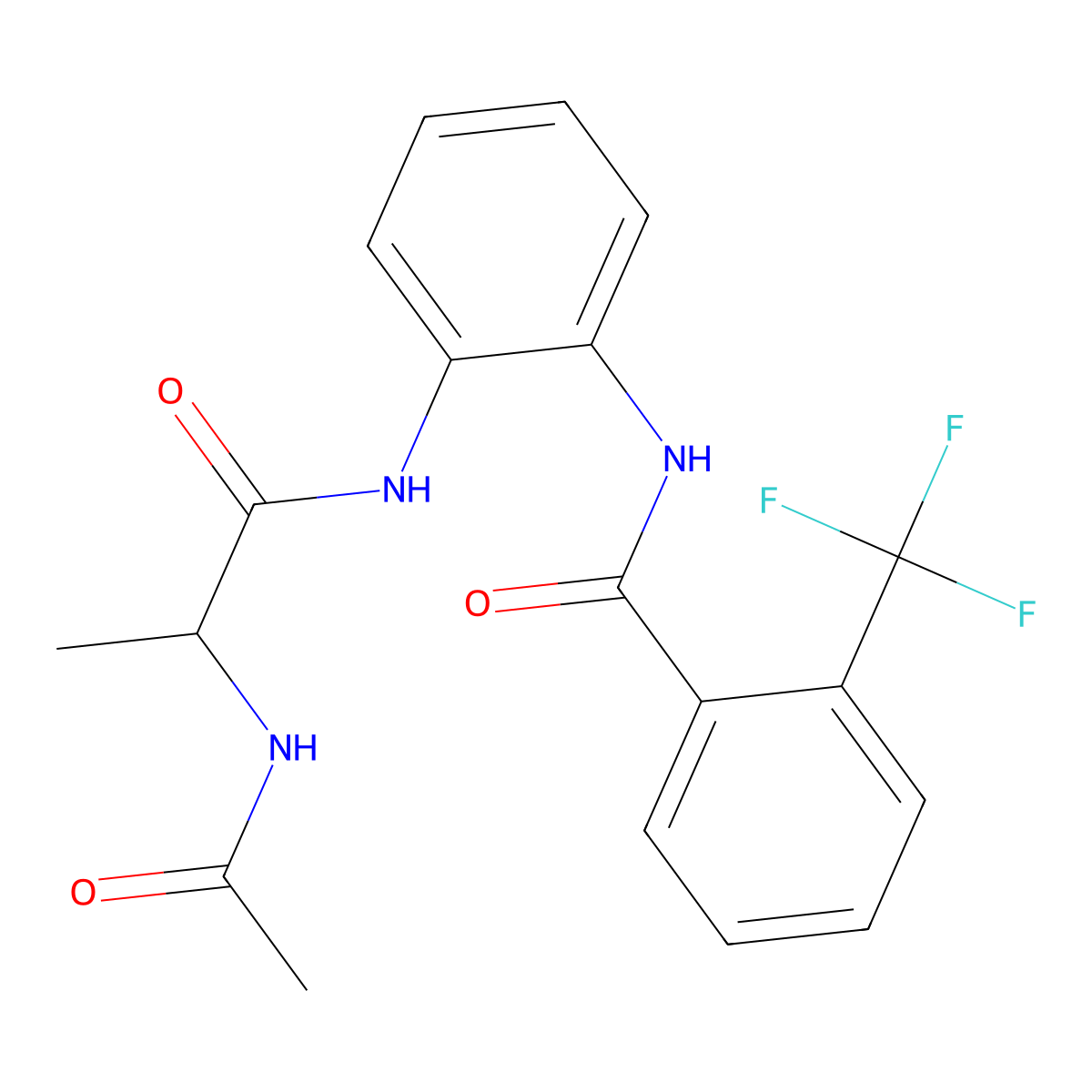 N-[2-(2-acetamidopropanamido)phenyl]-2-(trifluoromethyl)benzamide molecular structure, CAS 1214053-46-9
