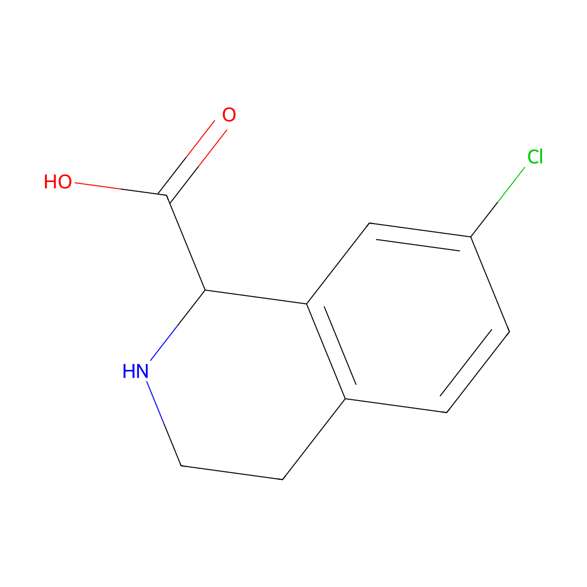 7-Chloro-1,2,3,4-tetrahydroisoquinoline-1-carboxylic acid molecular structure, CAS 1214066-85-9
