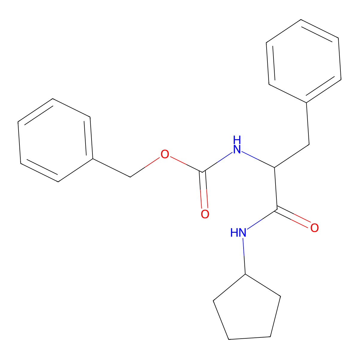 Benzyl N-[1-(cyclopentylcarbamoyl)-2-phenylethyl]carbamate molecular structure, CAS 1214091-36-7