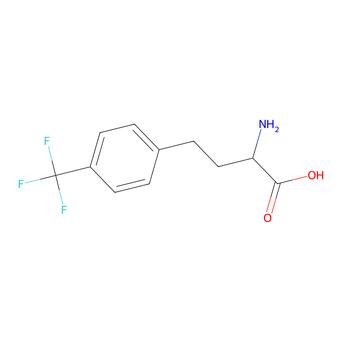 2-Amino-4-[4-(trifluoromethyl)phenyl]butanoic acid molecular structure, CAS 1214098-81-3