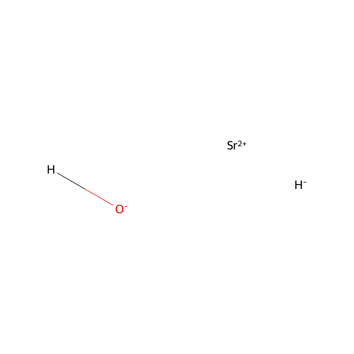 Strontium monohydroxide molecular structure, CAS 12141-14-9