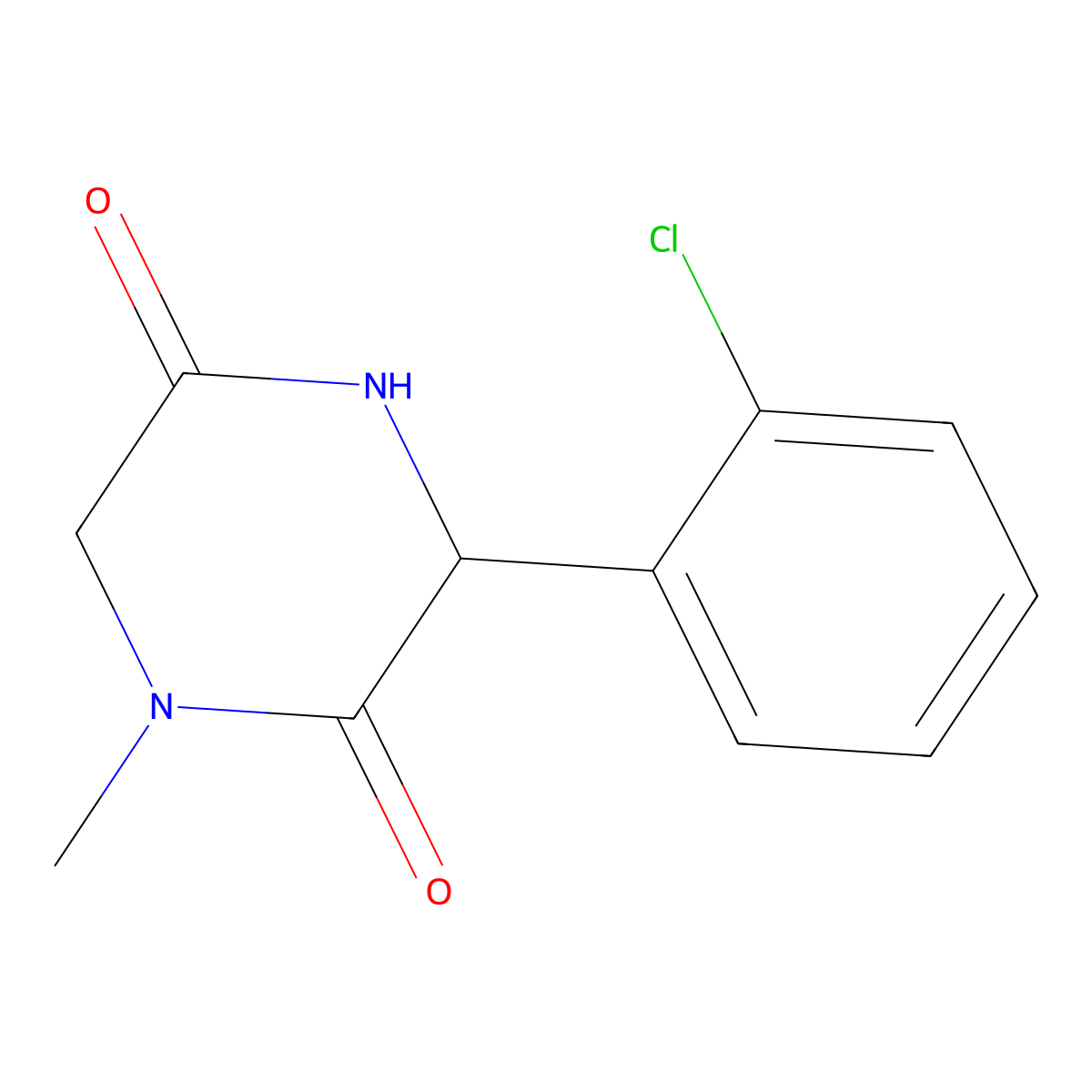 3-(2-Chlorophenyl)-1-methylpiperazine-2,5-dione molecular structure, CAS 1214111-48-4