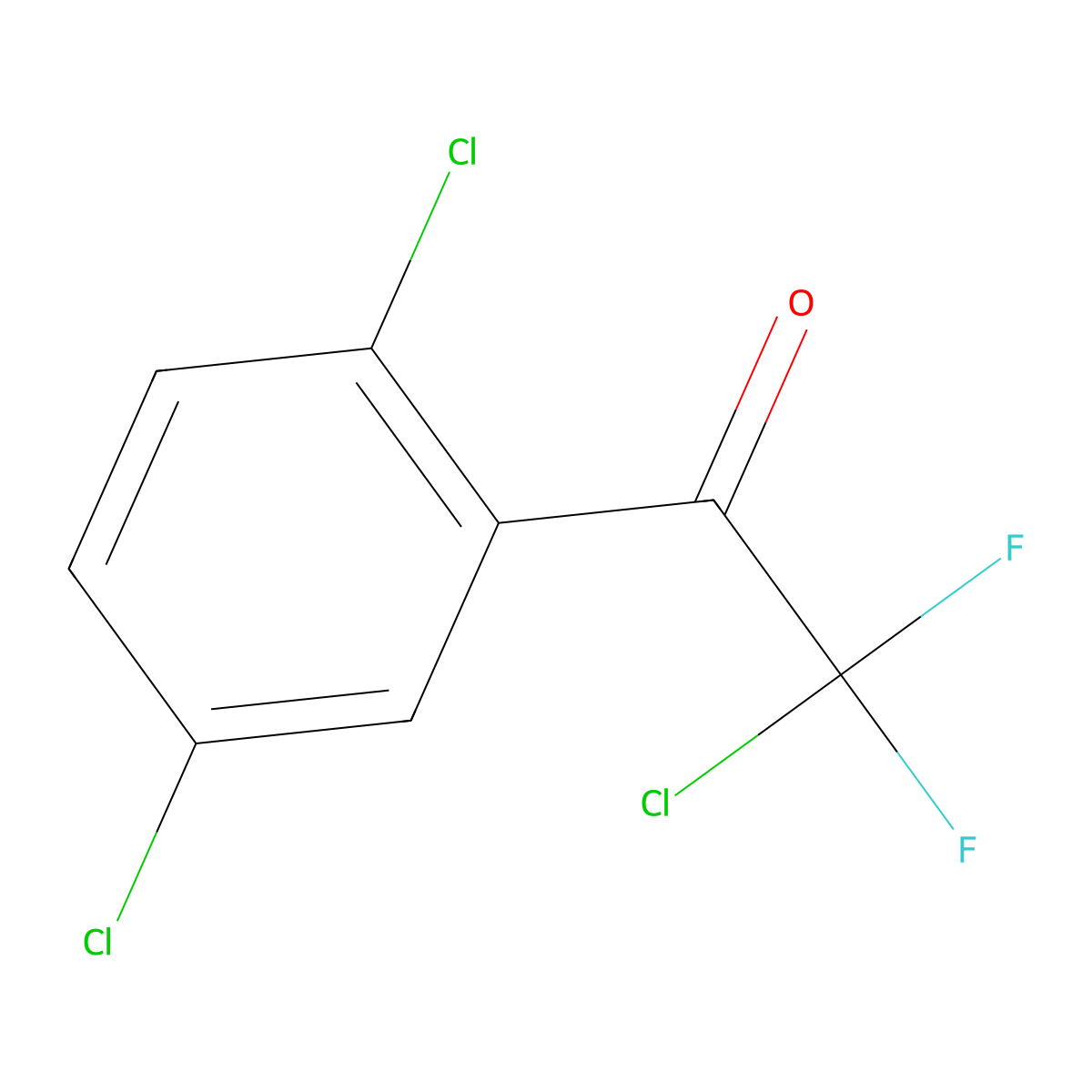 2-Chloro-1-(2,5-dichlorophenyl)-2,2-difluoroethanone molecular structure, CAS 121412-20-2