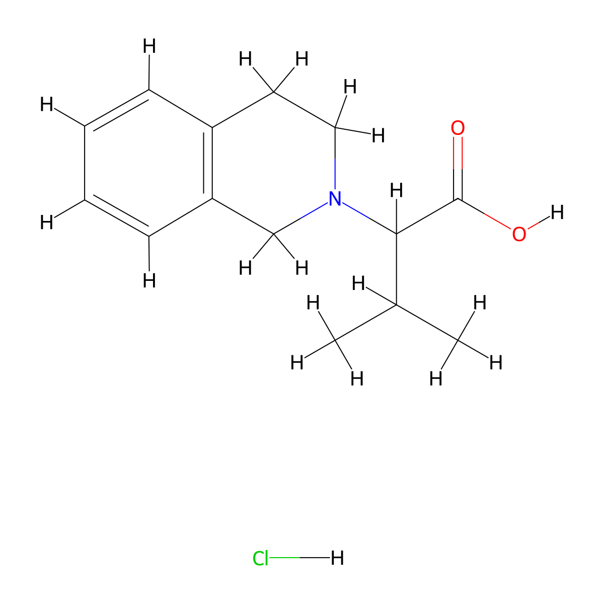 3-Methyl-2-(1,2,3,4-tetrahydroisoquinolin-2-yl)butanoic acid hydrochloride molecular structure, CAS 1214122-46-9