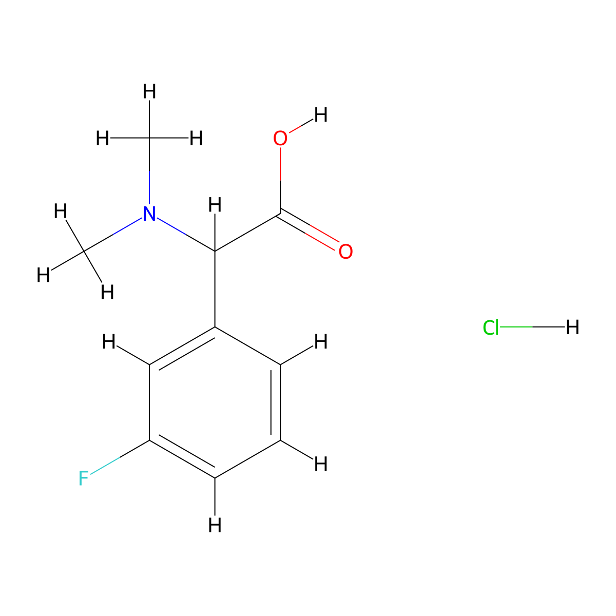 (Dimethylamino)(3-Fluorophenyl)Acetic Acid Hydrochloride molecular structure, CAS 1214126-90-5