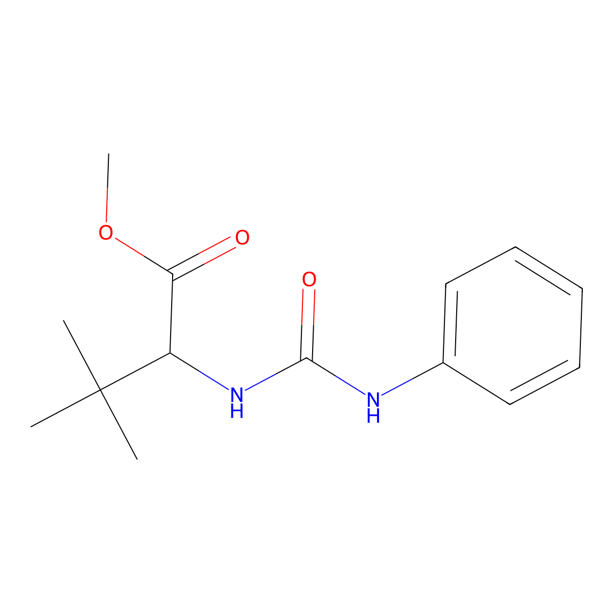 Methyl 3,3-dimethyl-2-(phenylcarbamoylamino)butanoate molecular structure, CAS 1214134-06-1
