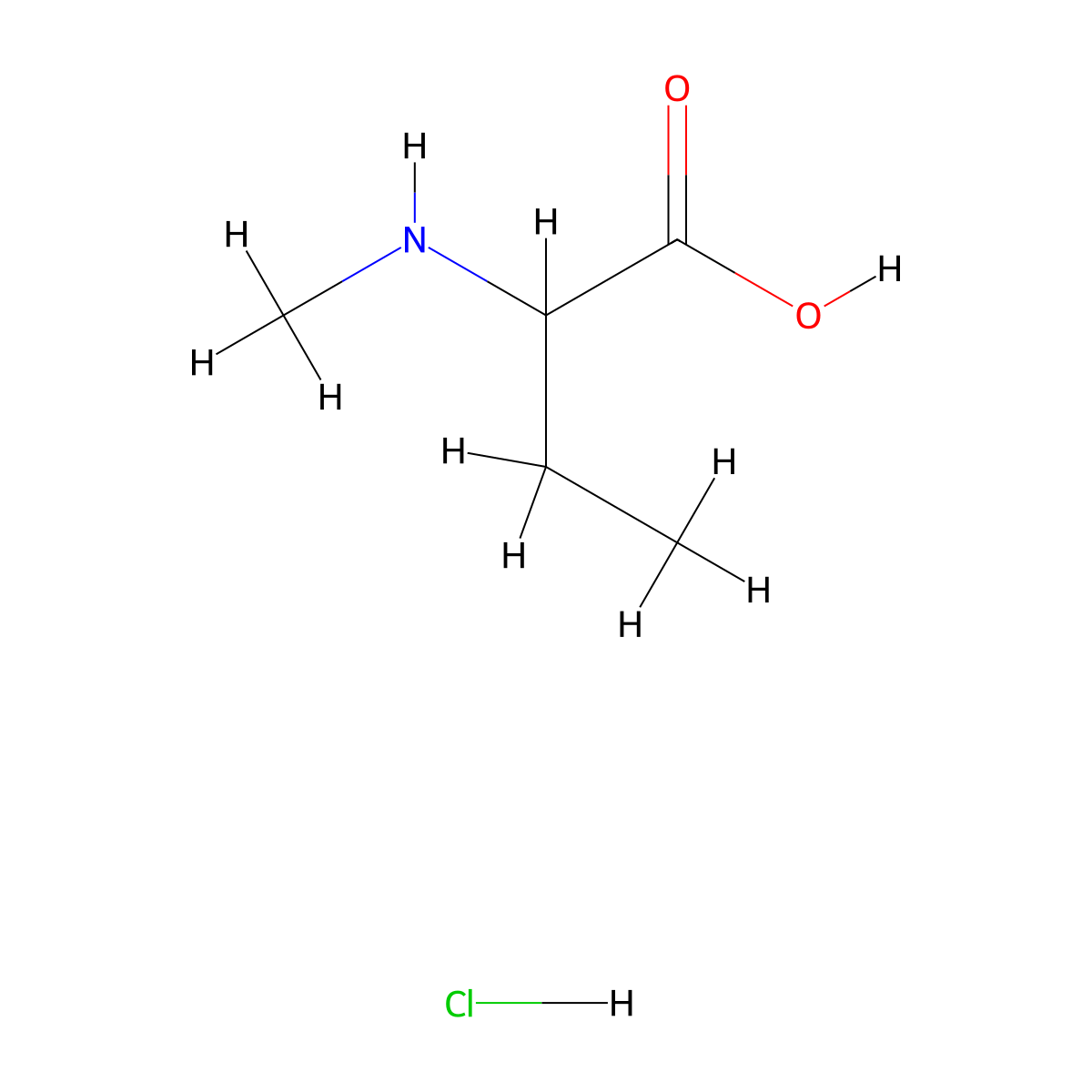 2-(Methylamino)butanoic acid hydrochloride molecular structure, CAS 1214138-93-8