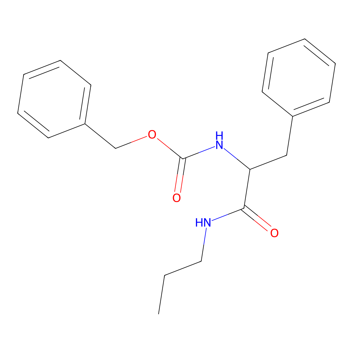 Benzyl N-[2-phenyl-1-(propylcarbamoyl)ethyl]carbamate molecular structure, CAS 1214144-38-3
