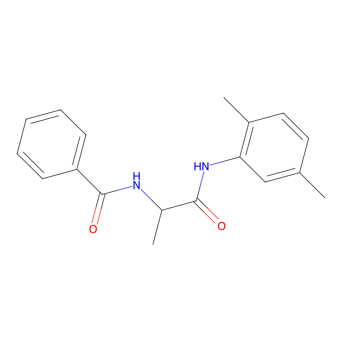 N-{1-[(2,5-dimethylphenyl)amino]-1-oxopropan-2-yl}benzamide molecular structure, CAS 1214154-17-2
