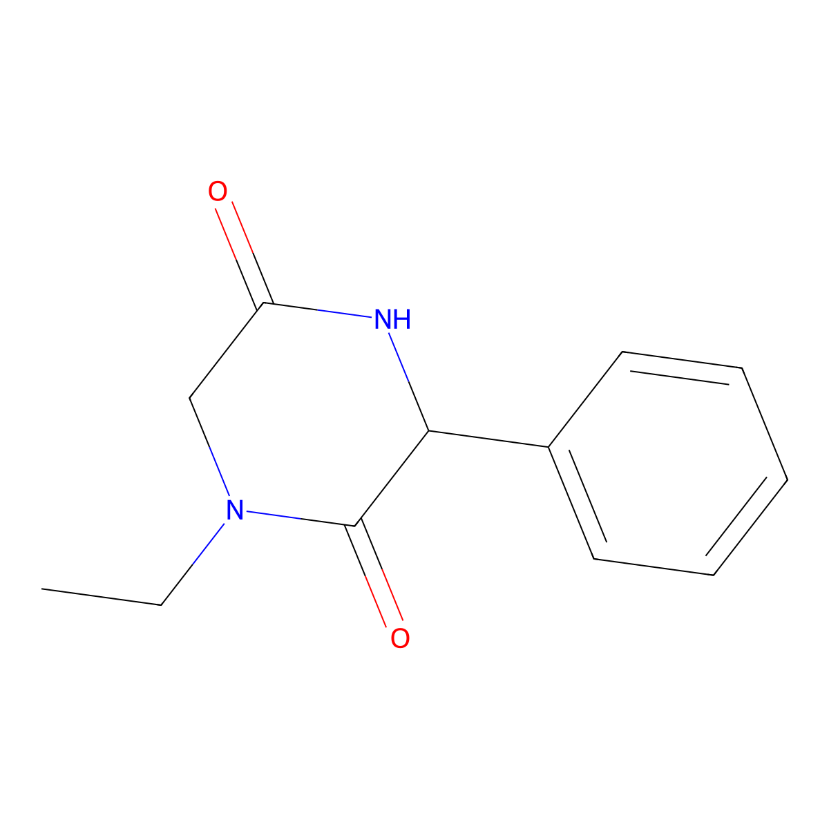 1-Ethyl-3-phenylpiperazine-2,5-dione molecular structure, CAS 1214164-70-1
