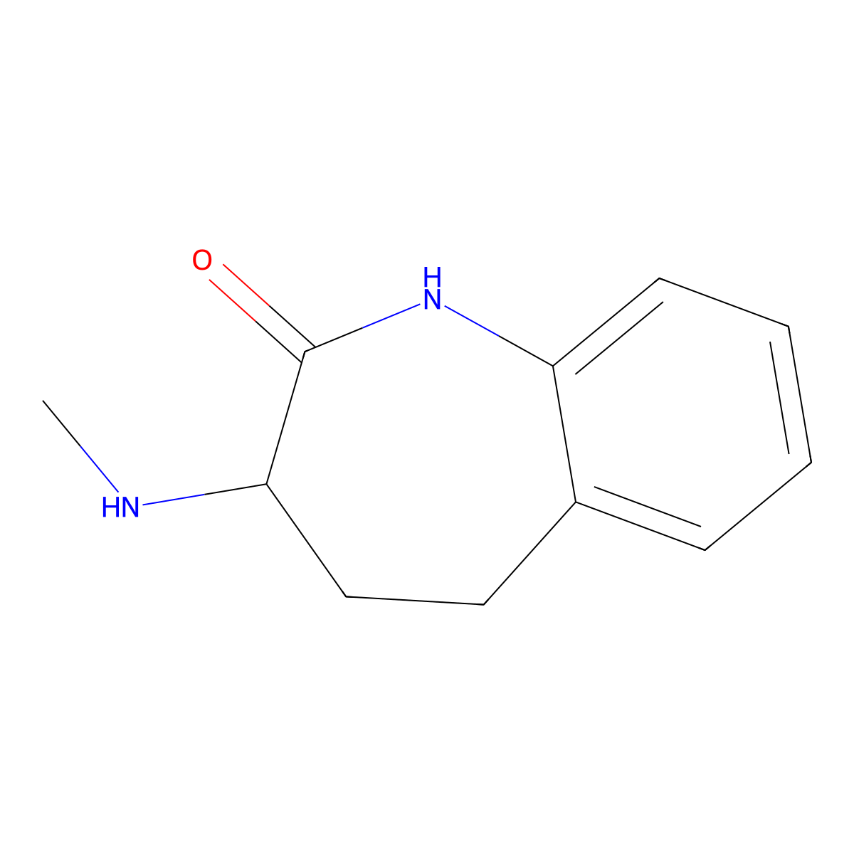 3-(methylamino)-4,5-dihydro-1H-benzo[b]azepin-2(3H)-one molecular structure, CAS 1214165-79-3