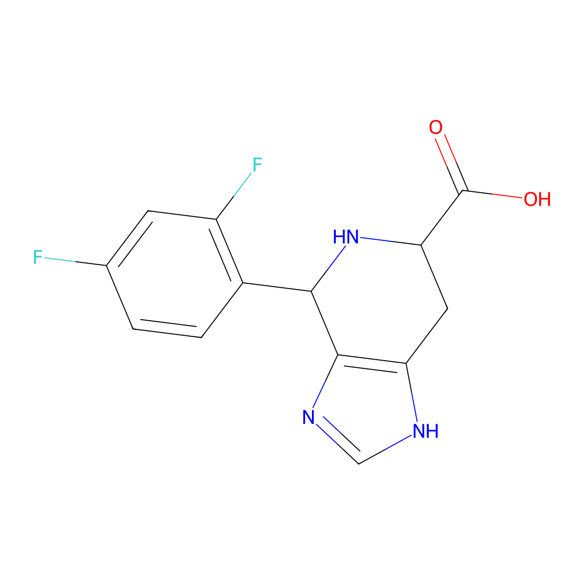 4-(2,4-Difluorophenyl)-3H,4H,5H,6H,7H-imidazo[4,5-c]pyridine-6-carboxylic acid molecular structure, CAS 1214186-86-3