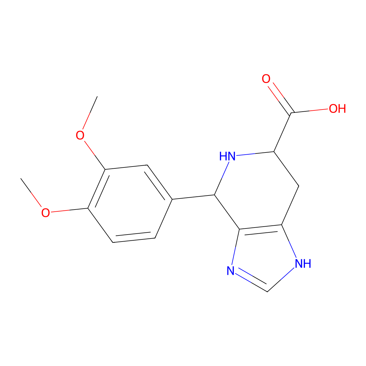 4-(3,4-Dimethoxyphenyl)-3H,4H,5H,6H,7H-imidazo[4,5-c]pyridine-6-carboxylic acid molecular structure, CAS 1214189-02-2