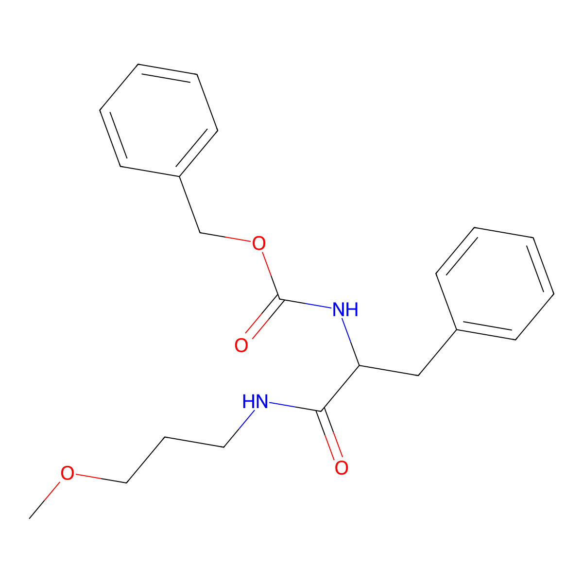 benzyl N-[1-(3-methoxypropylamino)-1-oxo-3-phenylpropan-2-yl]carbamate molecular structure, CAS 1214193-95-9