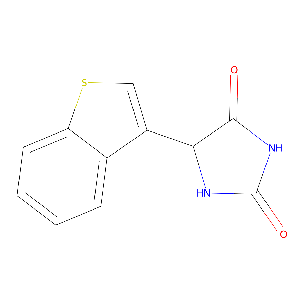 5-(1-Benzothien-3-yl)imidazolidine-2,4-dione molecular structure, CAS 1214206-50-4