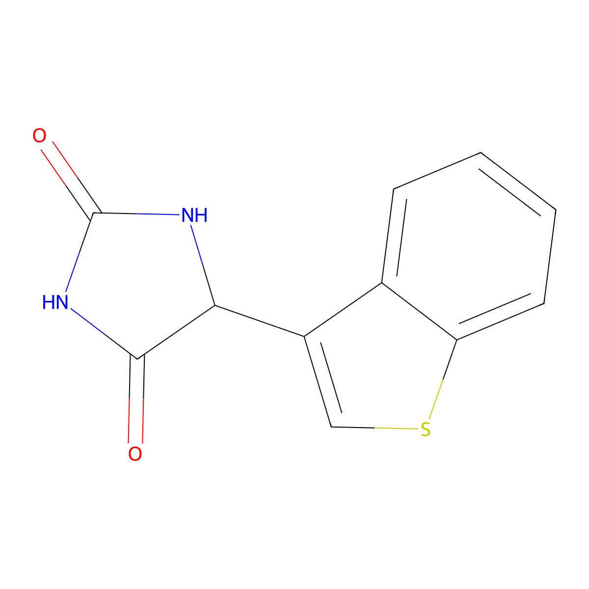 5-(1-Benzothien-3-yl)imidazolidine-2,4-dione molecular structure, CAS 1214206-50-4