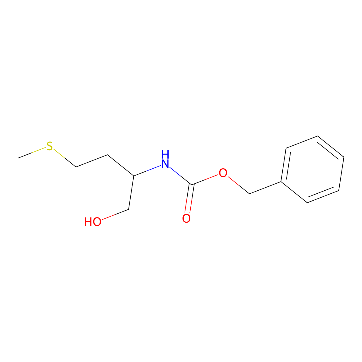 benzyl N-[(2S)-1-hydroxy-4-(methylsulfanyl)butan-2-yl]carbamate molecular structure, CAS 121421-45-2