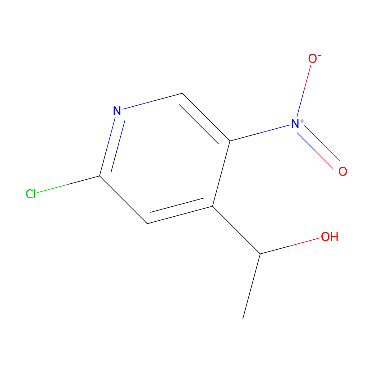 1-(2-Chloro-5-nitropyridin-4-yl)ethanol molecular structure, CAS 1214241-89-0