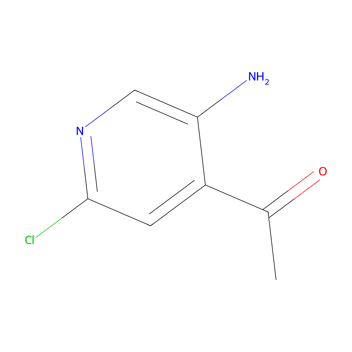 1-(5-Amino-2-chloropyridin-4-YL)ethanone molecular structure, CAS 1214241-92-5