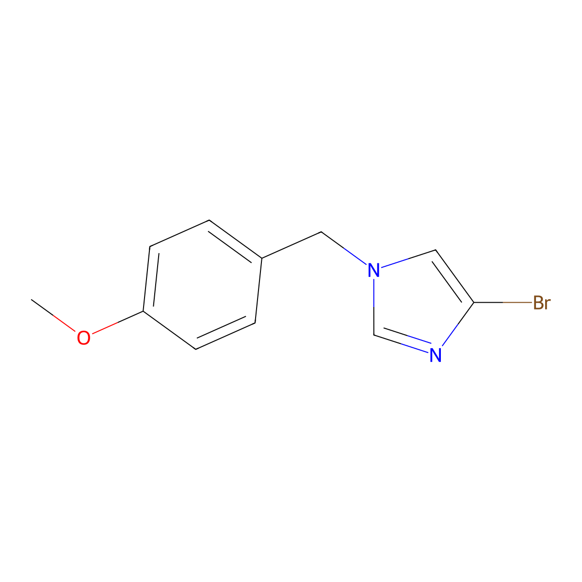 4-bromo-1-(4-methoxybenzyl)-1H-imidazole molecular structure, CAS 1214247-81-0