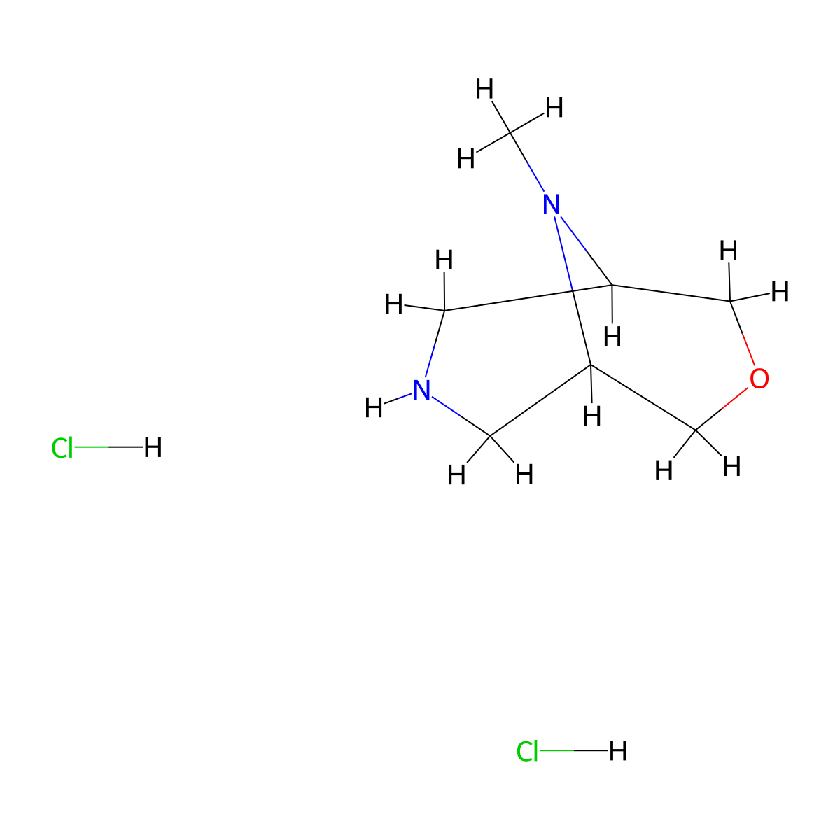 9-Methyl-3-oxa-7,9-diazabicyclo[3.3.1]nonane dihydrochloride molecular structure, CAS 1214249-94-1
