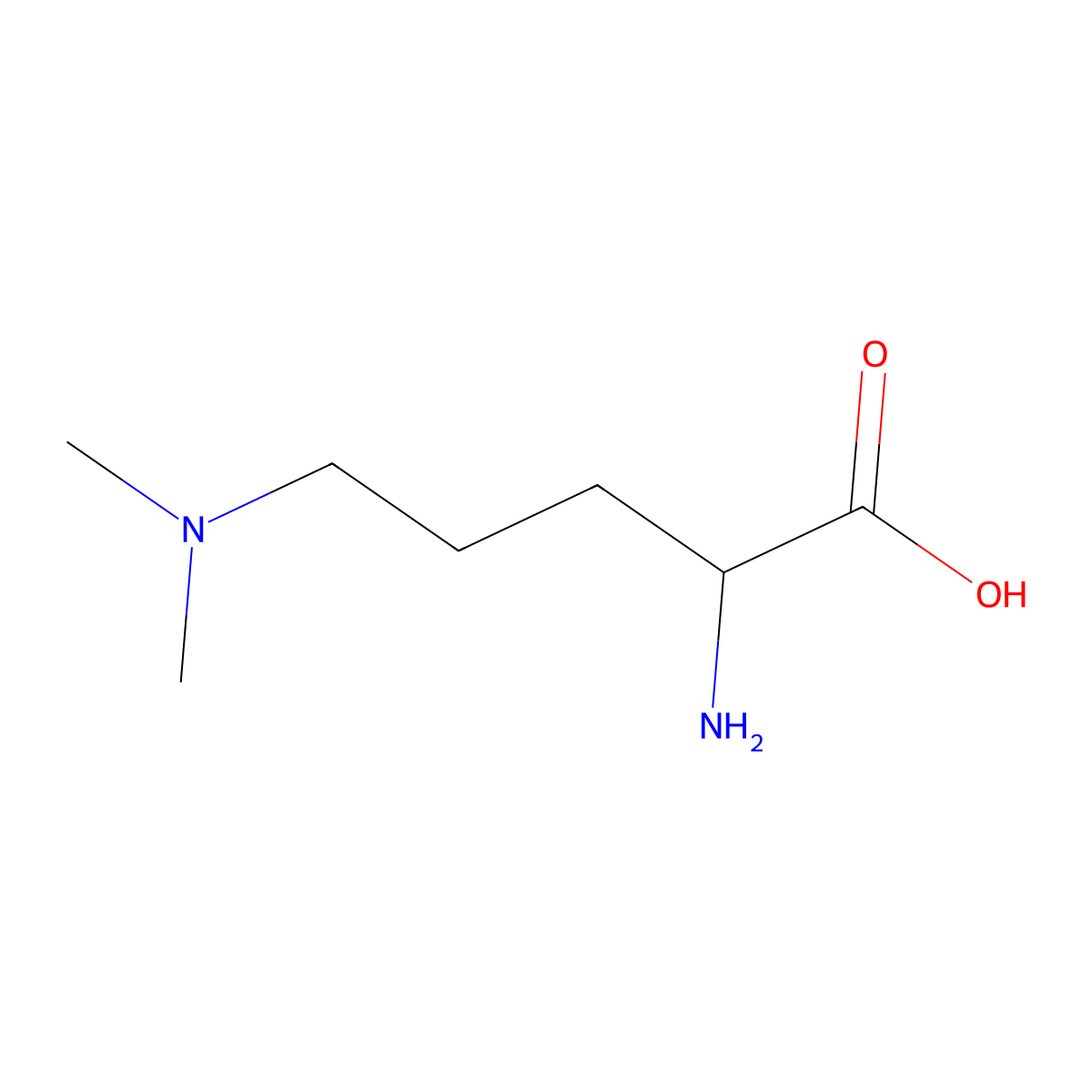 N,N-Dimethylornithine molecular structure, CAS 121428-46-4