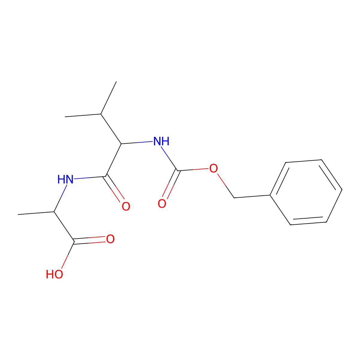 2-[[3-Methyl-2-(phenylmethoxycarbonylamino)butanoyl]amino]propanoic acid molecular structure, CAS 121428-71-5