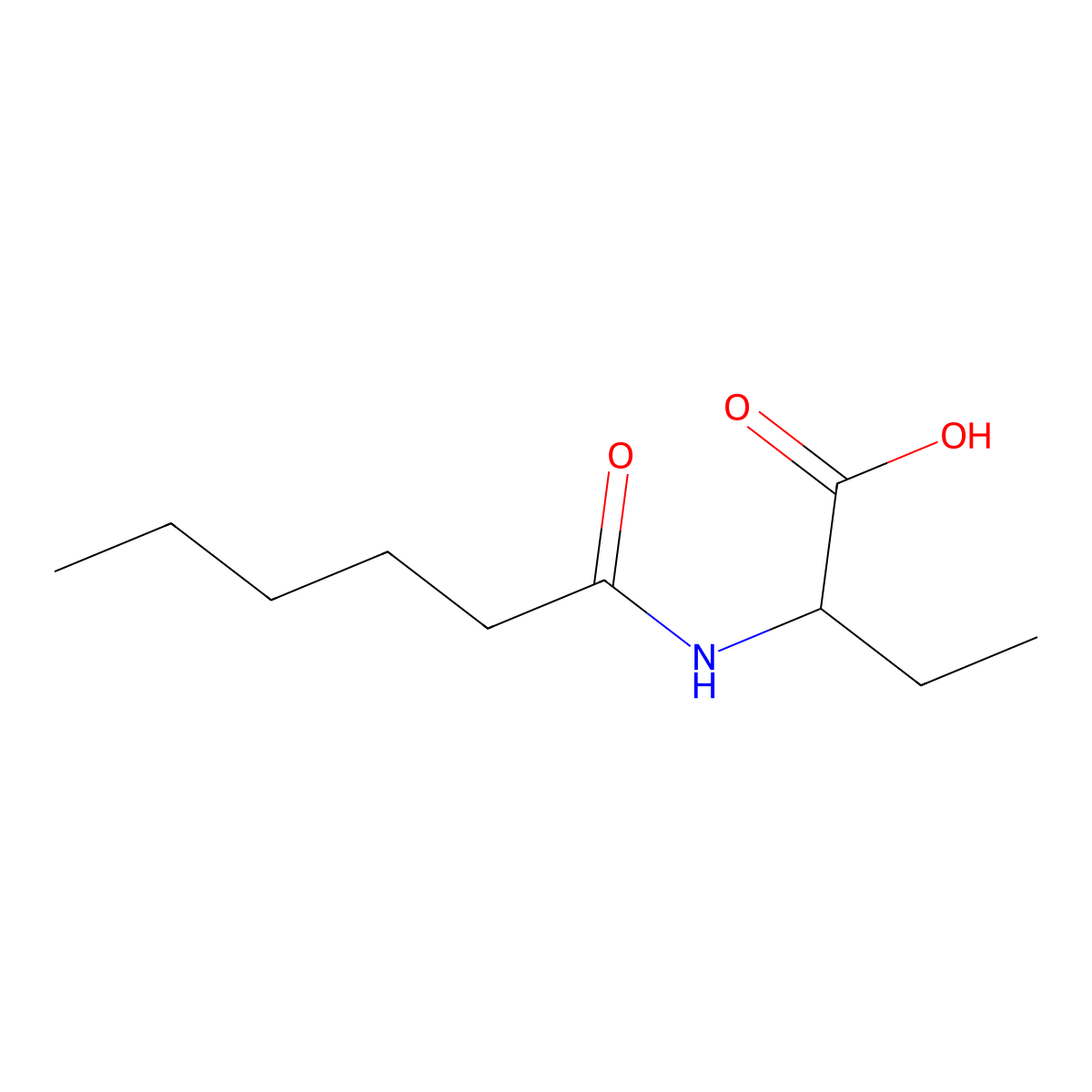 2-(Hexanoylamino)butanoic acid molecular structure, CAS 121428-72-6
