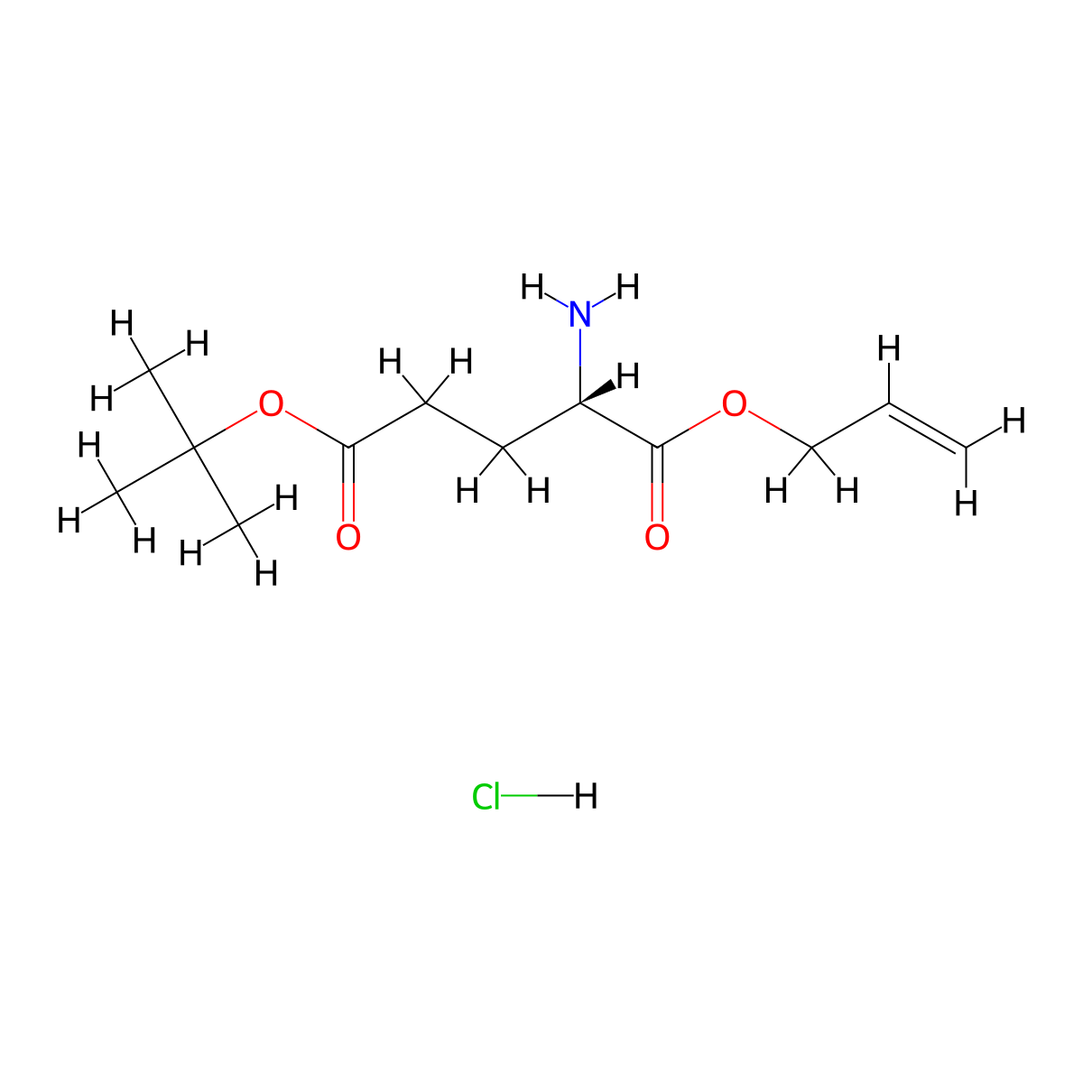 H-Glu(Otbu)-Allyl Ester HCl molecular structure, CAS 1214283-78-9