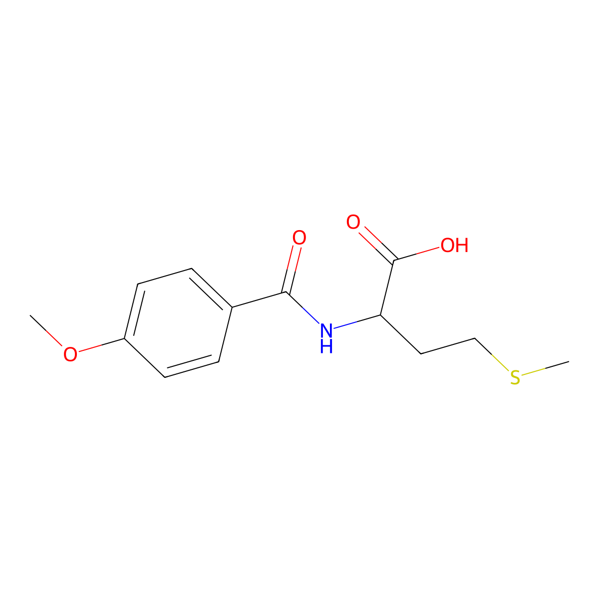 2-[(4-Methoxyphenyl)formamido]-4-(methylsulfanyl)butanoic acid molecular structure, CAS 121429-06-9