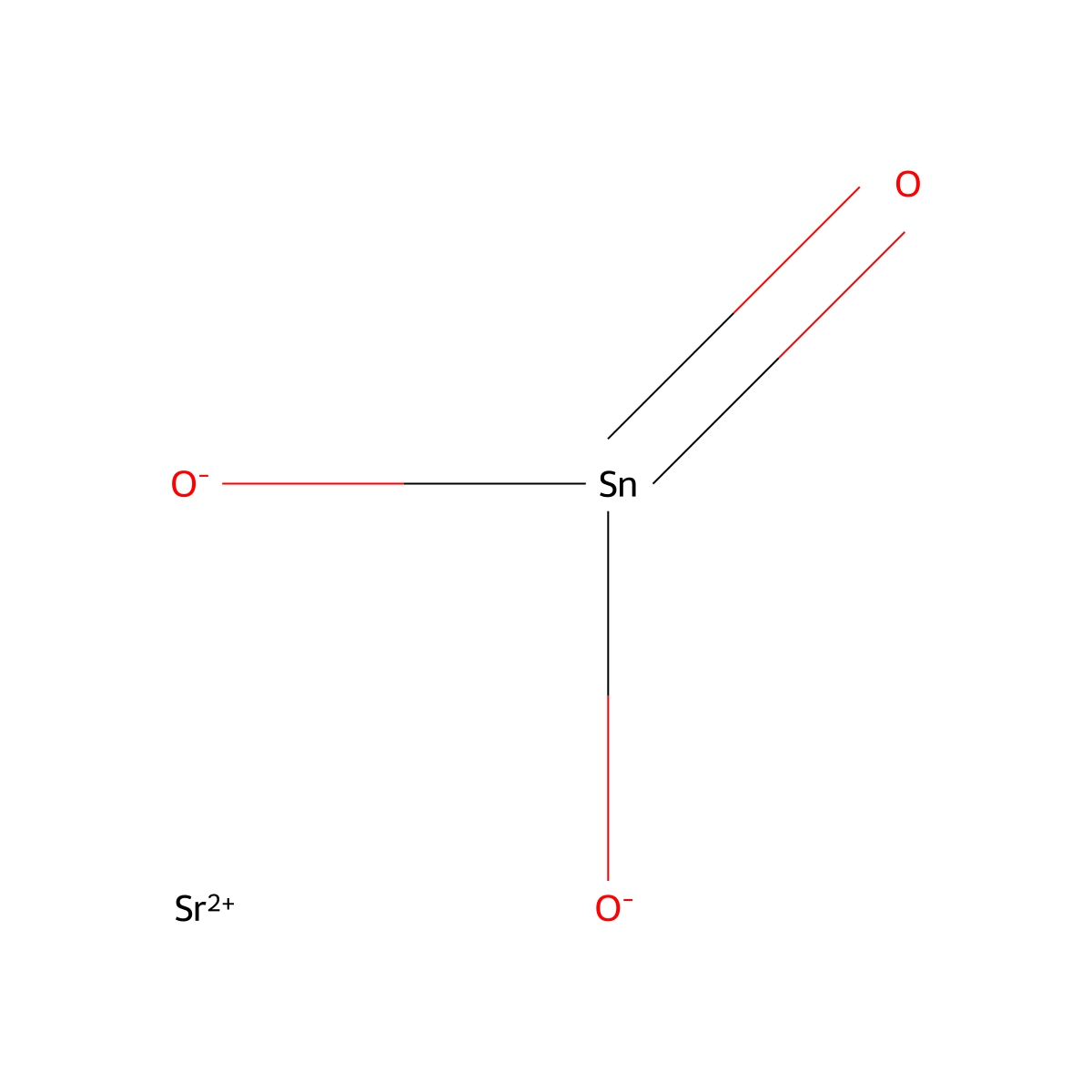 Strontium tin oxide (SrSnO3) molecular structure, CAS 12143-34-9