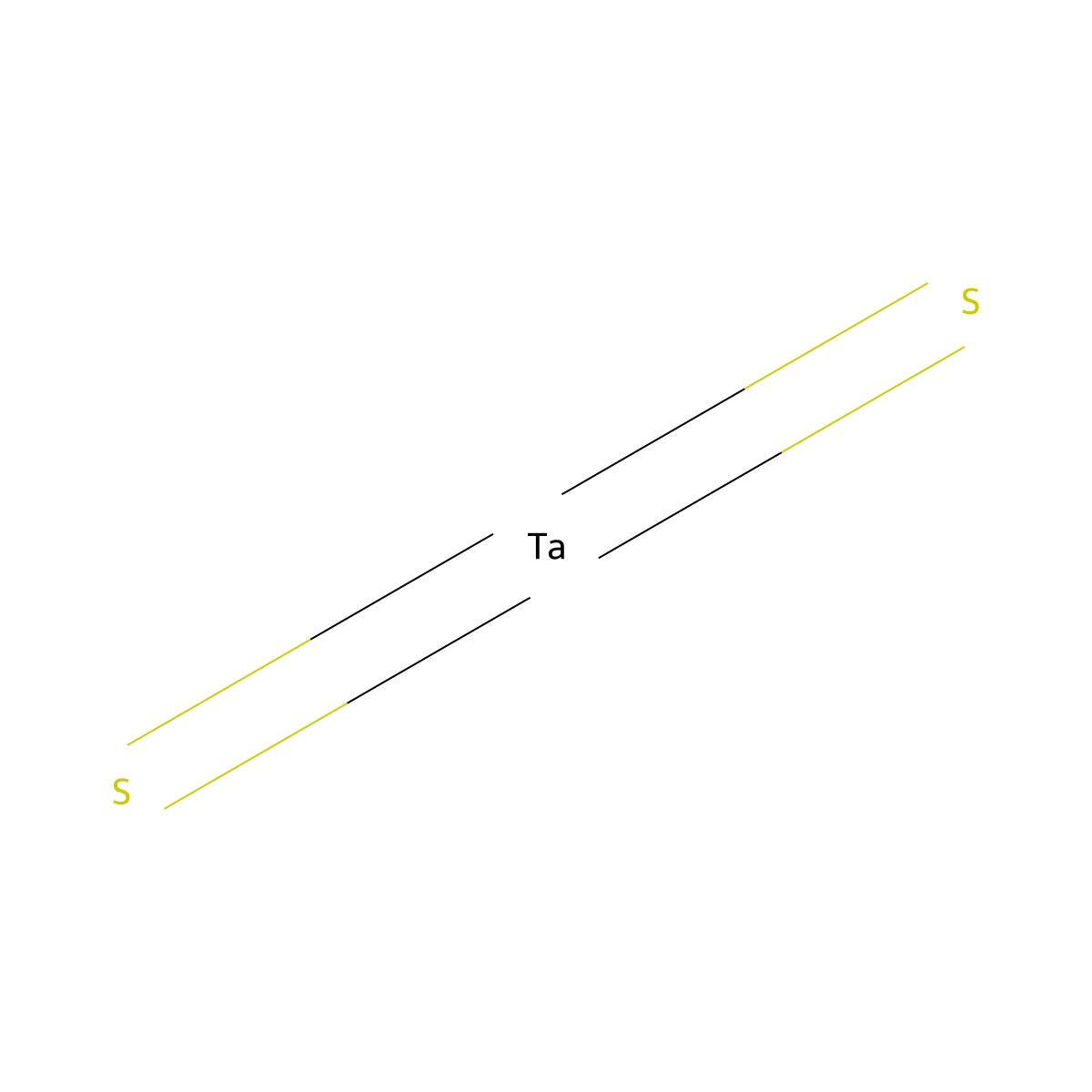 Tantalum sulfide (TaS2) molecular structure, CAS 12143-72-5