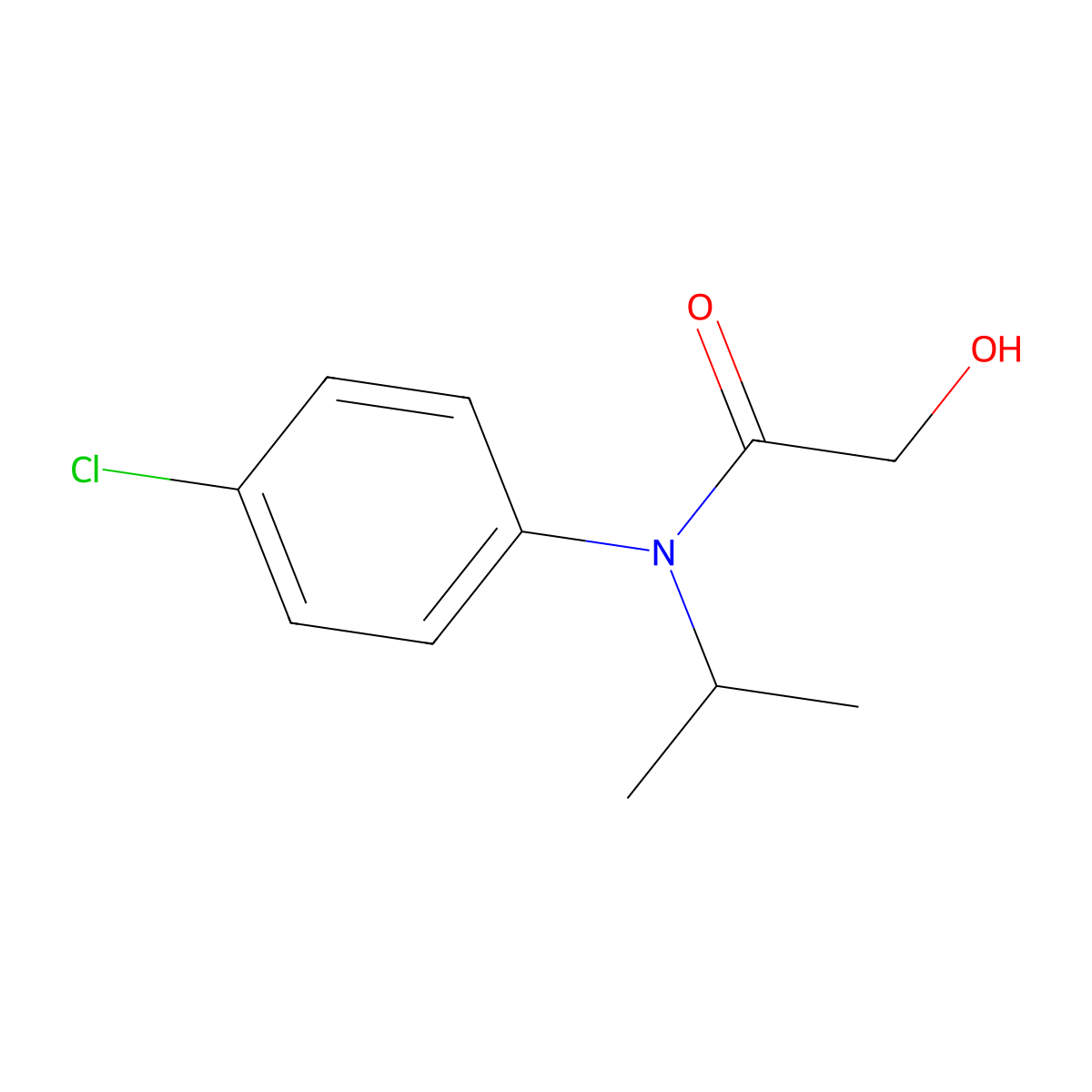 N-(4-chlorophenyl)-2-hydroxy-N-isopropylacetamide molecular structure, CAS 121431-17-2