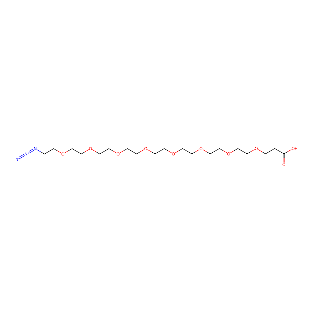 Azido-PEG8-acid molecular structure, CAS 1214319-92-2