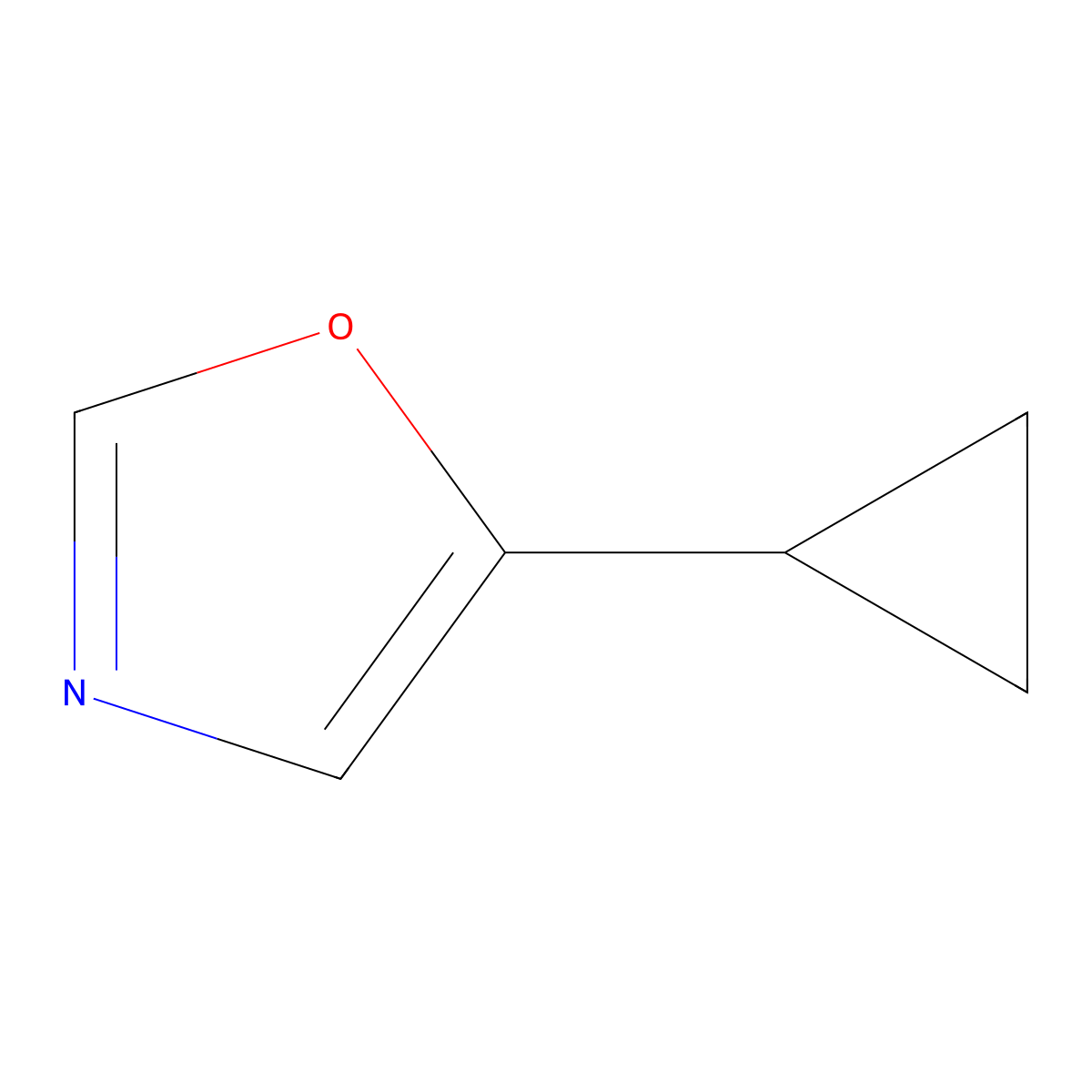 5-Cyclopropyl-1,3-oxazole molecular structure, CAS 121432-11-9
