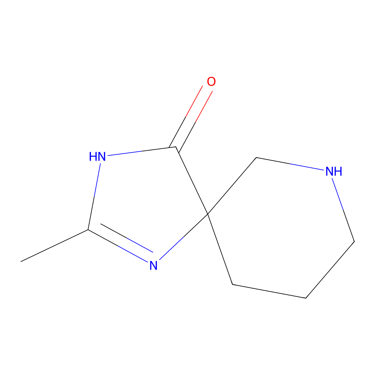 2-Methyl-1,3,7-triazaspiro[4.5]dec-1-en-4-one molecular structure, CAS 1214321-15-9