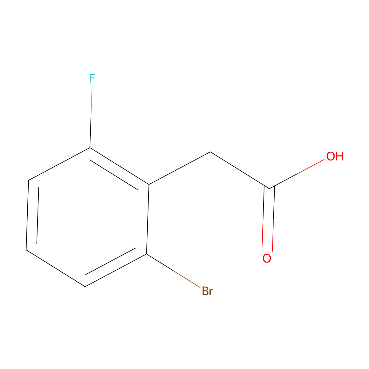 2-Bromo-6-fluorophenylacetic acid molecular structure, CAS 1214322-99-2