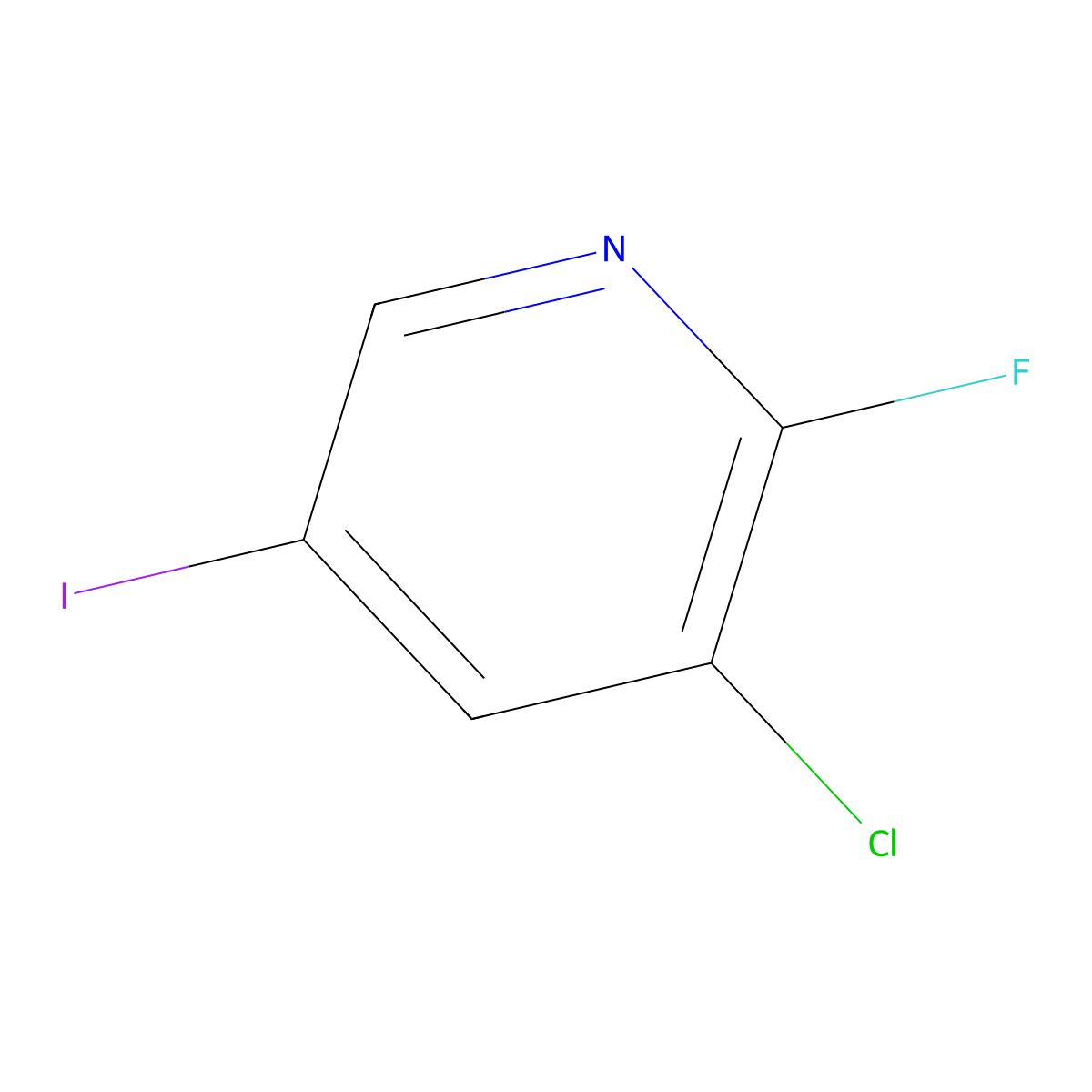 3-Chloro-2-fluoro-5-iodopyridine molecular structure, CAS 1214323-01-9