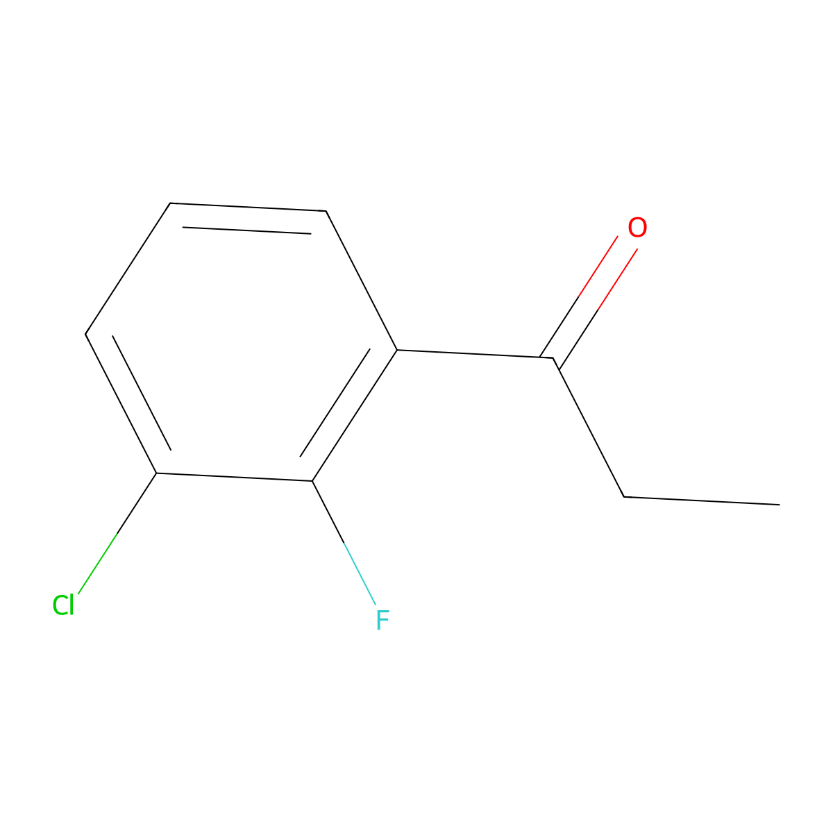 1-(3-Chloro-2-fluorophenyl)propan-1-one molecular structure, CAS 1214323-04-2