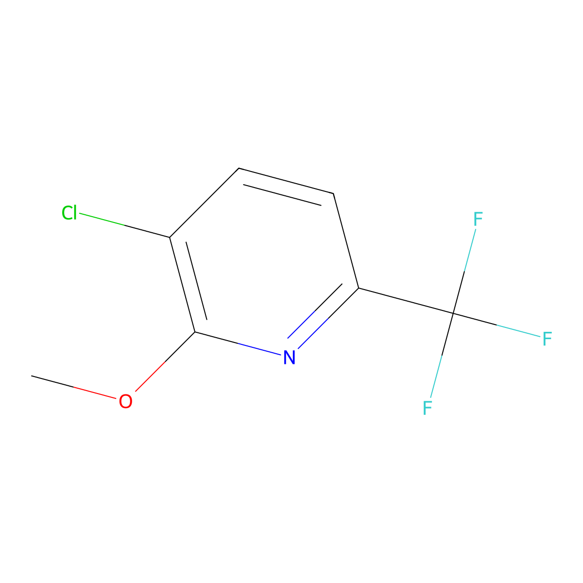 3-Chloro-2-methoxy-6-(trifluoromethyl)pyridine molecular structure, CAS 1214323-05-3