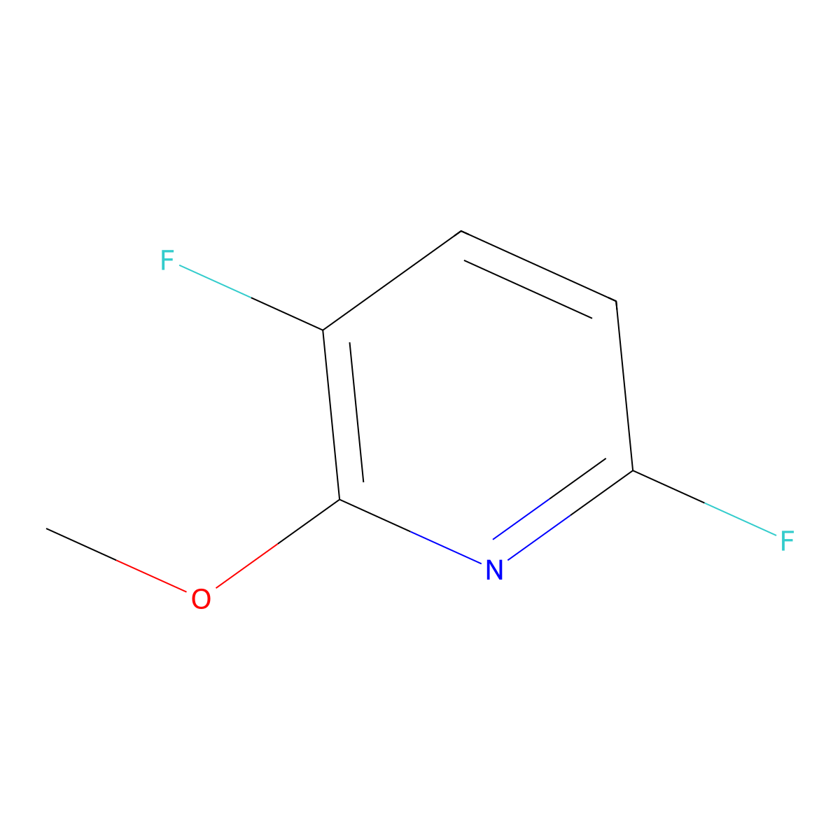 3,6-Difluoro-2-methoxypyridine molecular structure, CAS 1214323-06-4