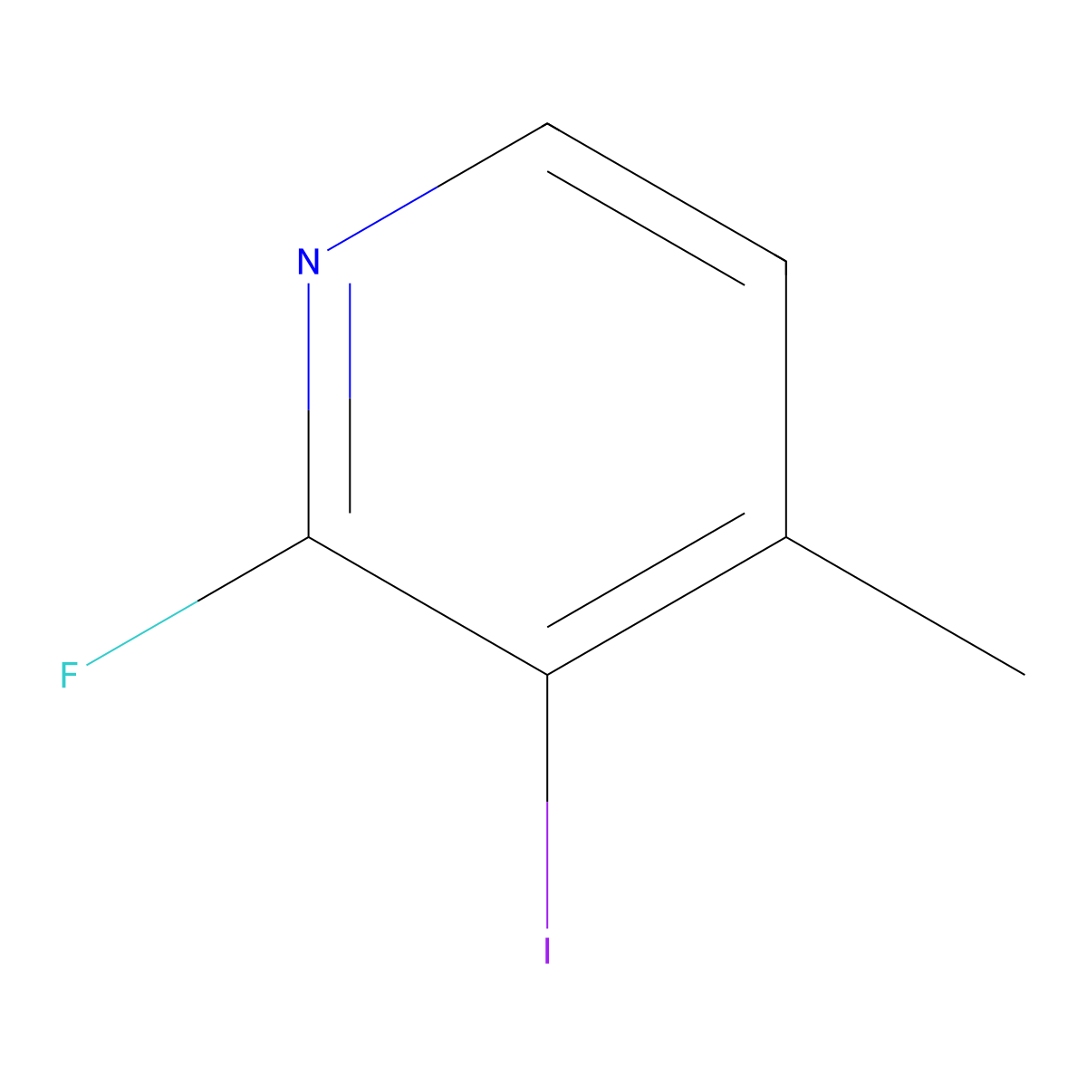 2-Fluoro-3-iodo-4-methylpyridine molecular structure, CAS 1214323-08-6