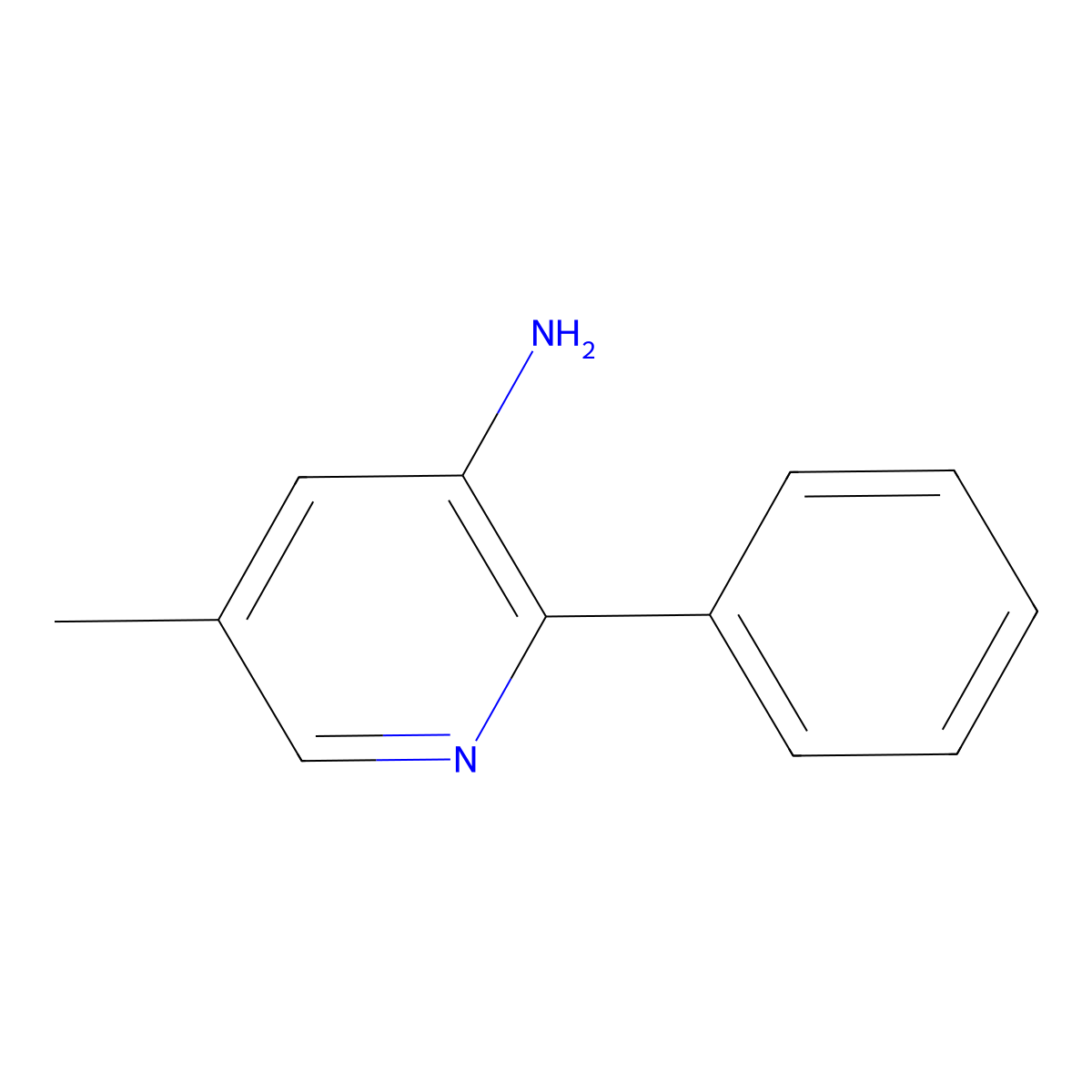 5-Methyl-2-phenylpyridin-3-amine molecular structure, CAS 1214323-20-2