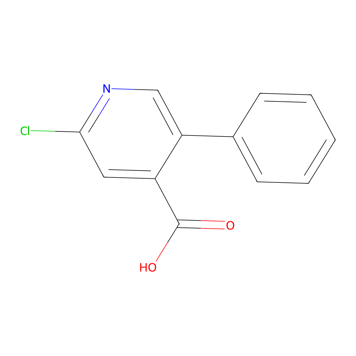 2-Chloro-5-phenylisonicotinic acid molecular structure, CAS 1214323-23-5