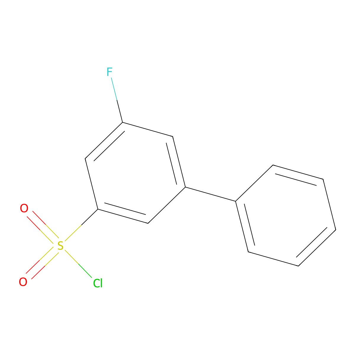 3-Fluoro-5-biphenylsulfonyl chloride molecular structure, CAS 1214323-35-9