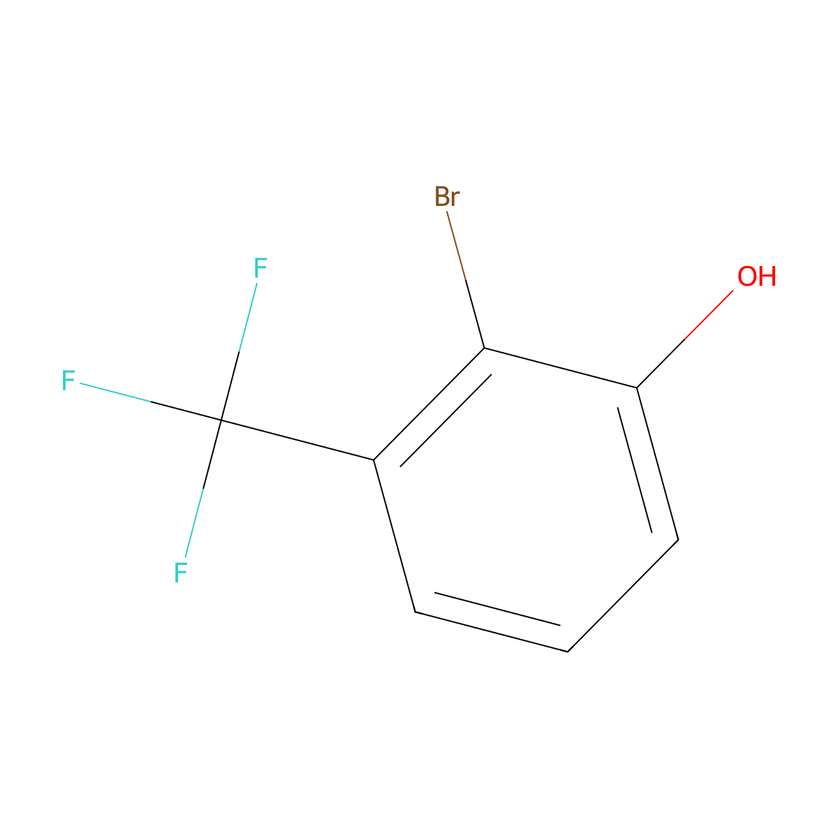 2-Bromo-3-(trifluoromethyl)phenol molecular structure, CAS 1214323-39-3