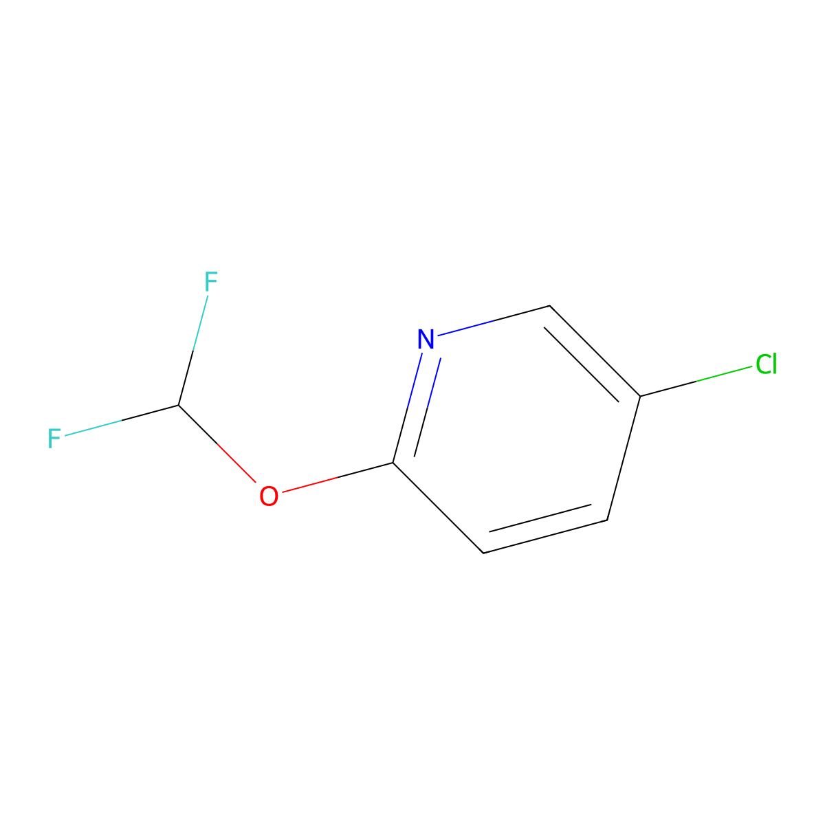 5-Chloro-2-(difluoromethoxy)pyridine molecular structure, CAS 1214323-40-6